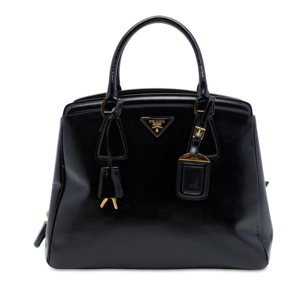Pre-Loved Prada Medium Saffiano Vernice Parabole Tote